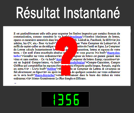 Compteur de Caractères Univers - Jean-Christian Michel - Résultat Instantané
