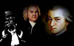 L.Armstrong, J.S Bach, W.A. Mozart