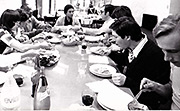 Jean-Christian Michel, Kenny Clarke et son équipe : un déjeuner très convivial