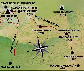 Kilimandjaro carte