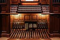 Console et pédalier d'orgue à tuyaux