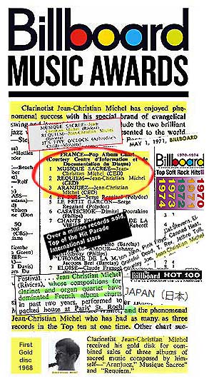 Billboard - Jean-Christian Michel classified N°1, 2 & 3 !